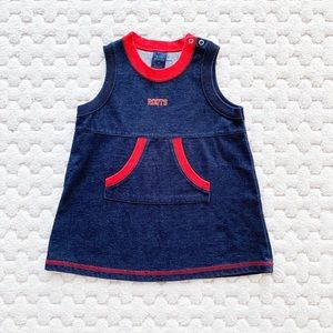 SOLD Vintage Baby Roots Pullover Dress. Made in Canada. Size 18-24 months.
